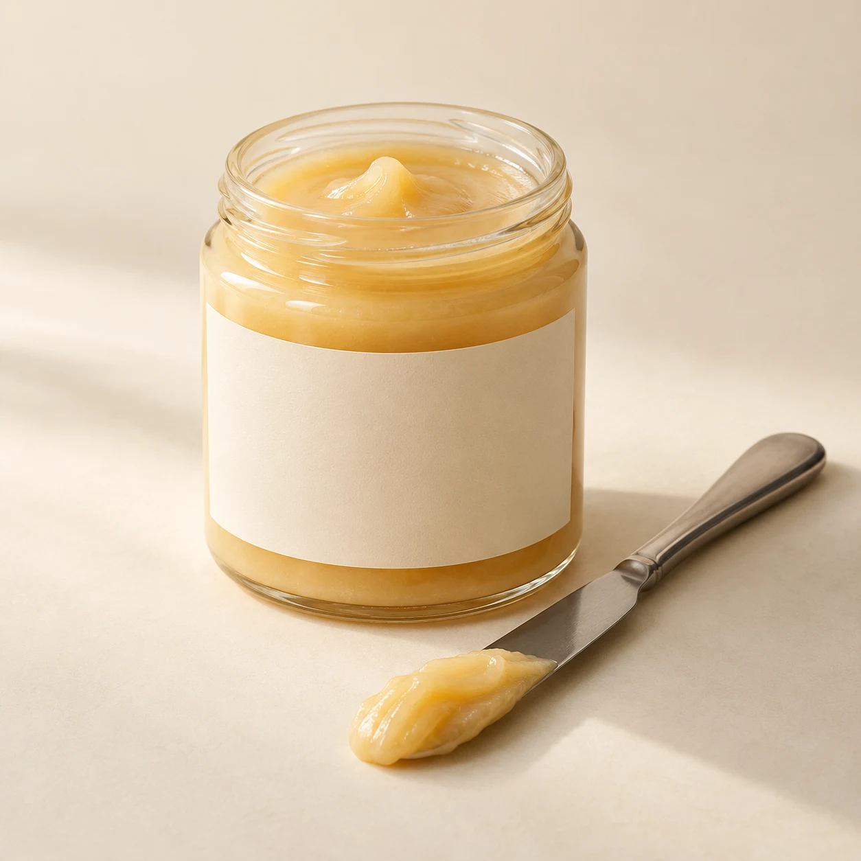 Creamed honey jar